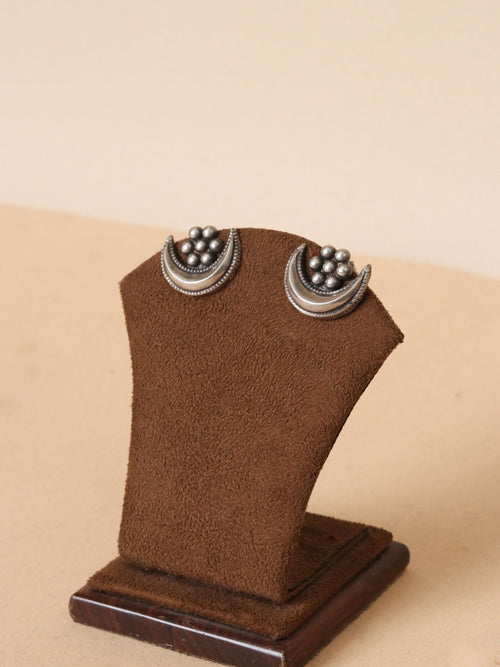 Chandraphool Earrings - Handcrafted in Sterling Silver