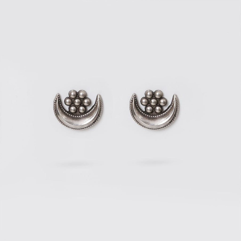 Chandraphool Earrings - Handcrafted in Sterling Silver